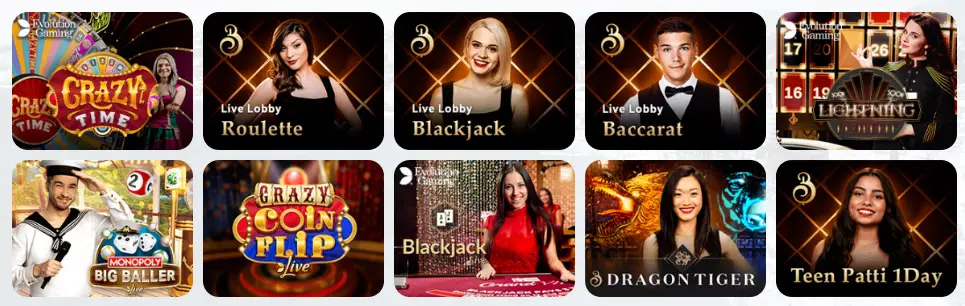 Live casino games LUCKY BLOCK