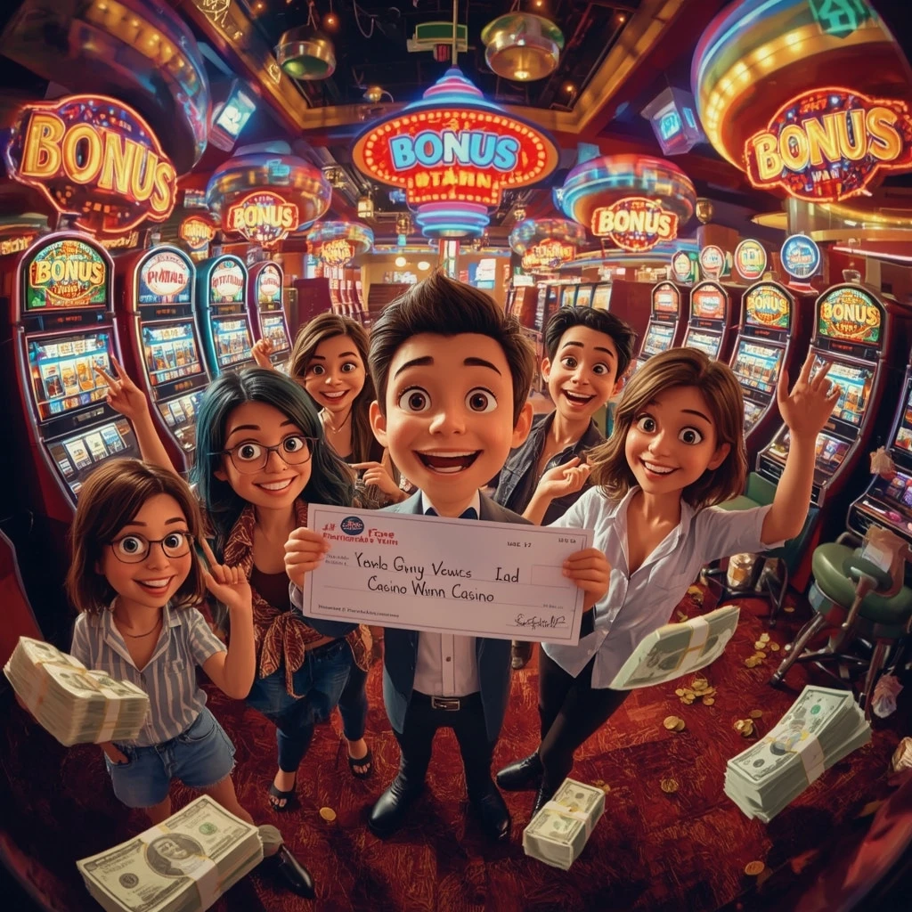 bonus in a man's hands at LUCKY BLOCK CASINO