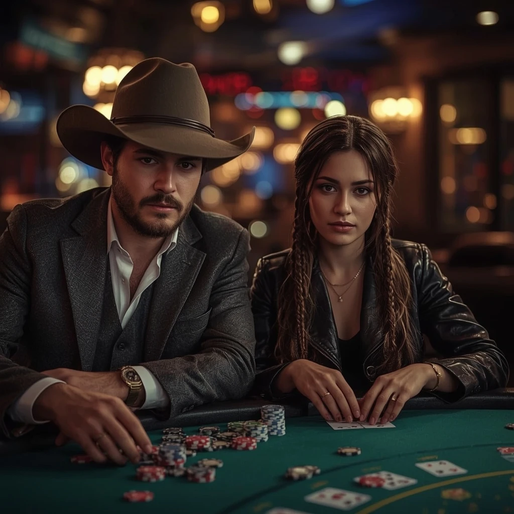 photo of two poker players Lucky Block Casino